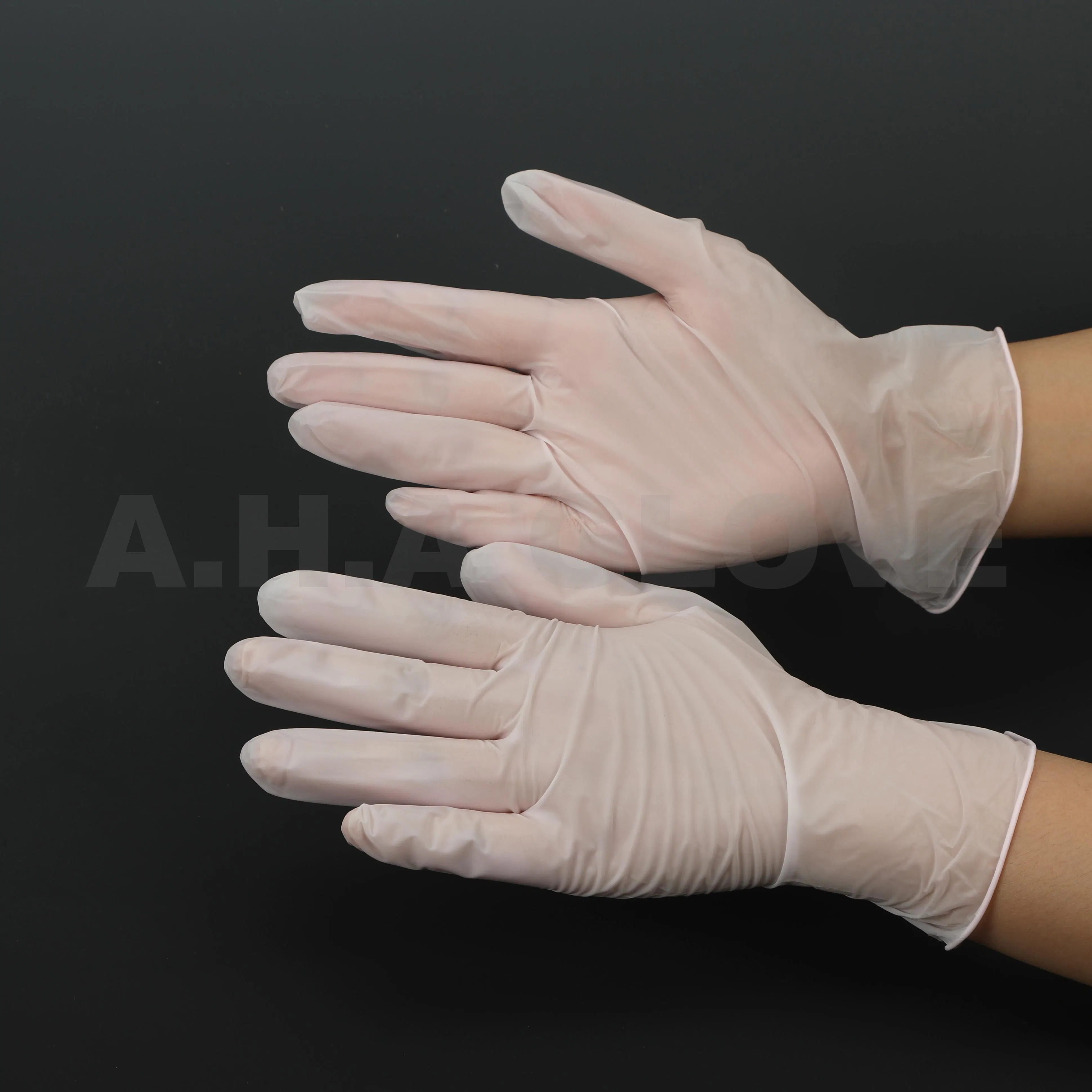 Utilisation de l'industrie de la beauté de salon de tatouage Rose jetables en vinyle PVC/de protection des gants en nitrile