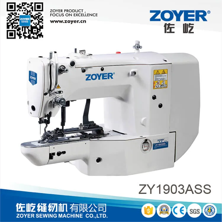 Zy1903Zoyer un botón de mando directo de fijación de máquina de coser