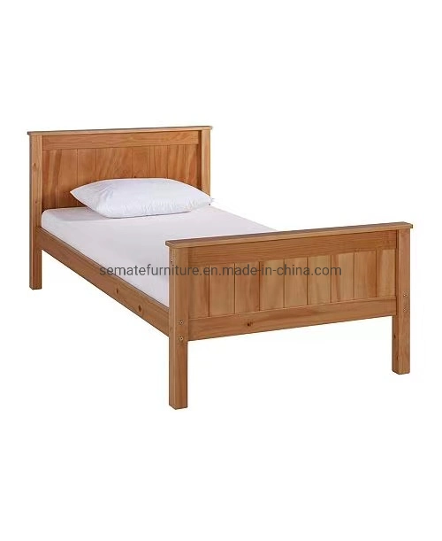 Factory Bedroom Bed Supplier Durable Full Size Solid Wood Single/Double/King/Queen Bed Frame with Wooden Bed Base