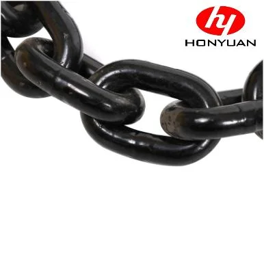 Heavy Duty 10mm 12mm 13mm Steel Black Load Chain G80 with Hook