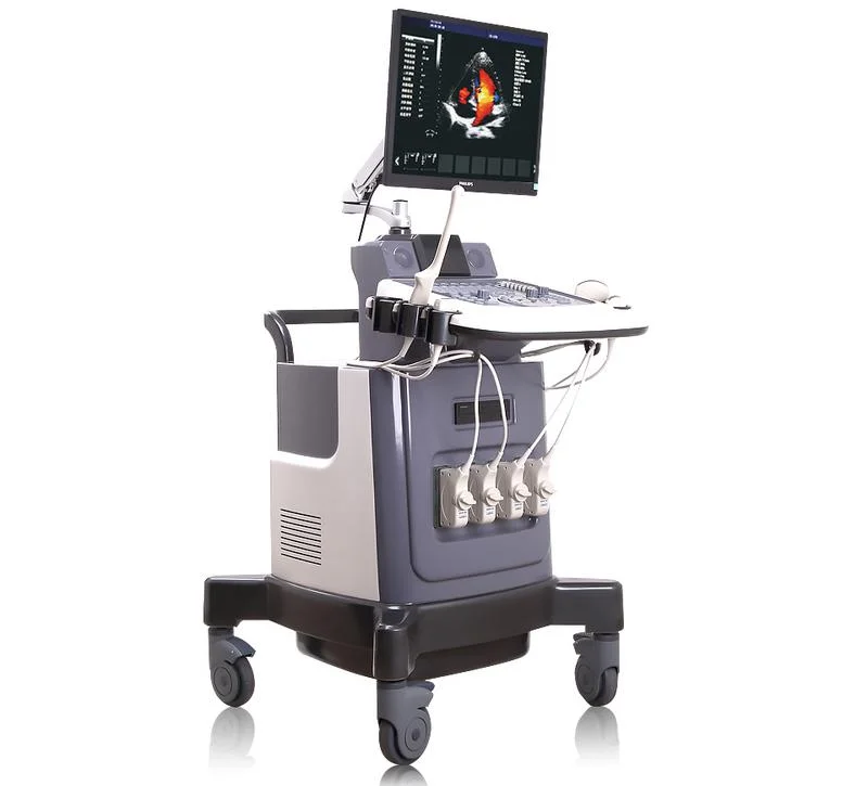 Hospital Medical Device 4D móviles carro portátil de ultrasonido escáner Doppler Color Ultrasanic