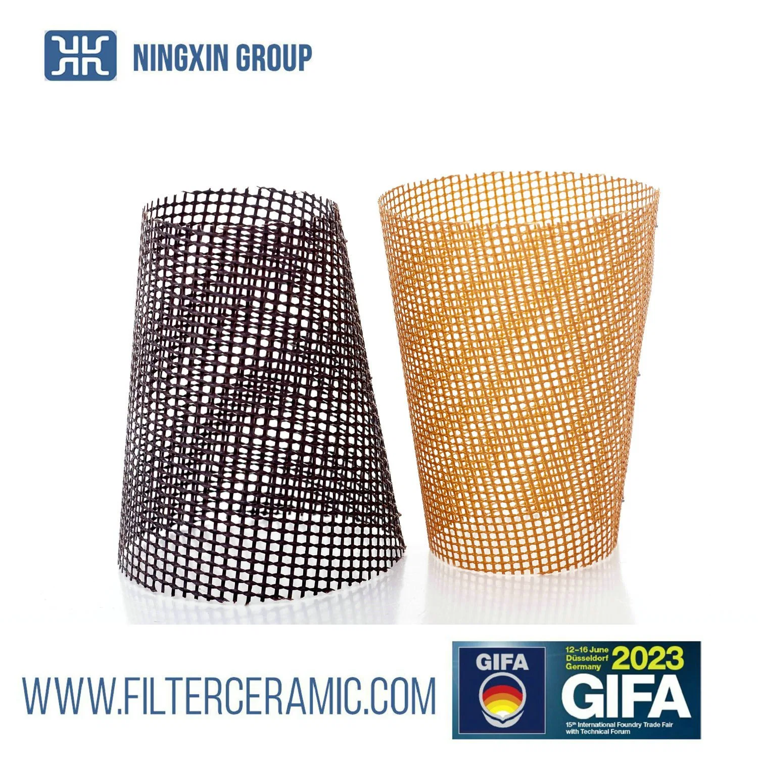 Glasfasern Filternetz und Fiberglas Kone Filtergitter für geschmolzene Aluminiumfiltration