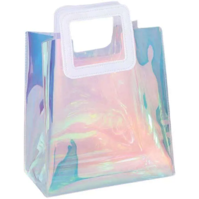 Claro transparente de PVC de moda láser Bolso Bolso de mano