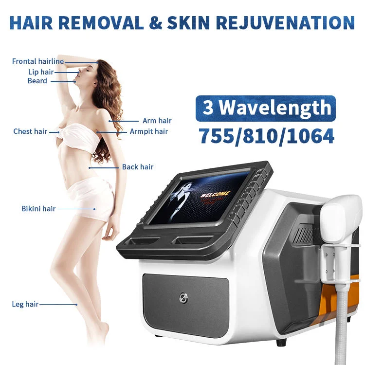 2023 Diodelaser Haarentfernung Ice Speed Diode Laser Haarentfernung 808 Diode 755 810 1064 Fast Effect Platinum