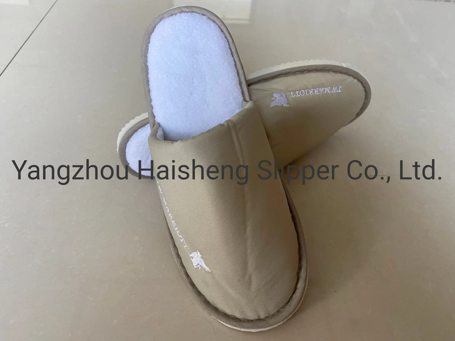 CE Certified Credit Insurance 3-5 Stars Hotel Slipper, 5 Star White Hotel Slippers, Amenities Hotel Slippers