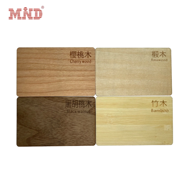 125kHz 13,56MHz Wood RFID Hotel Key Card NFC Wooden Digital Visitenkarte