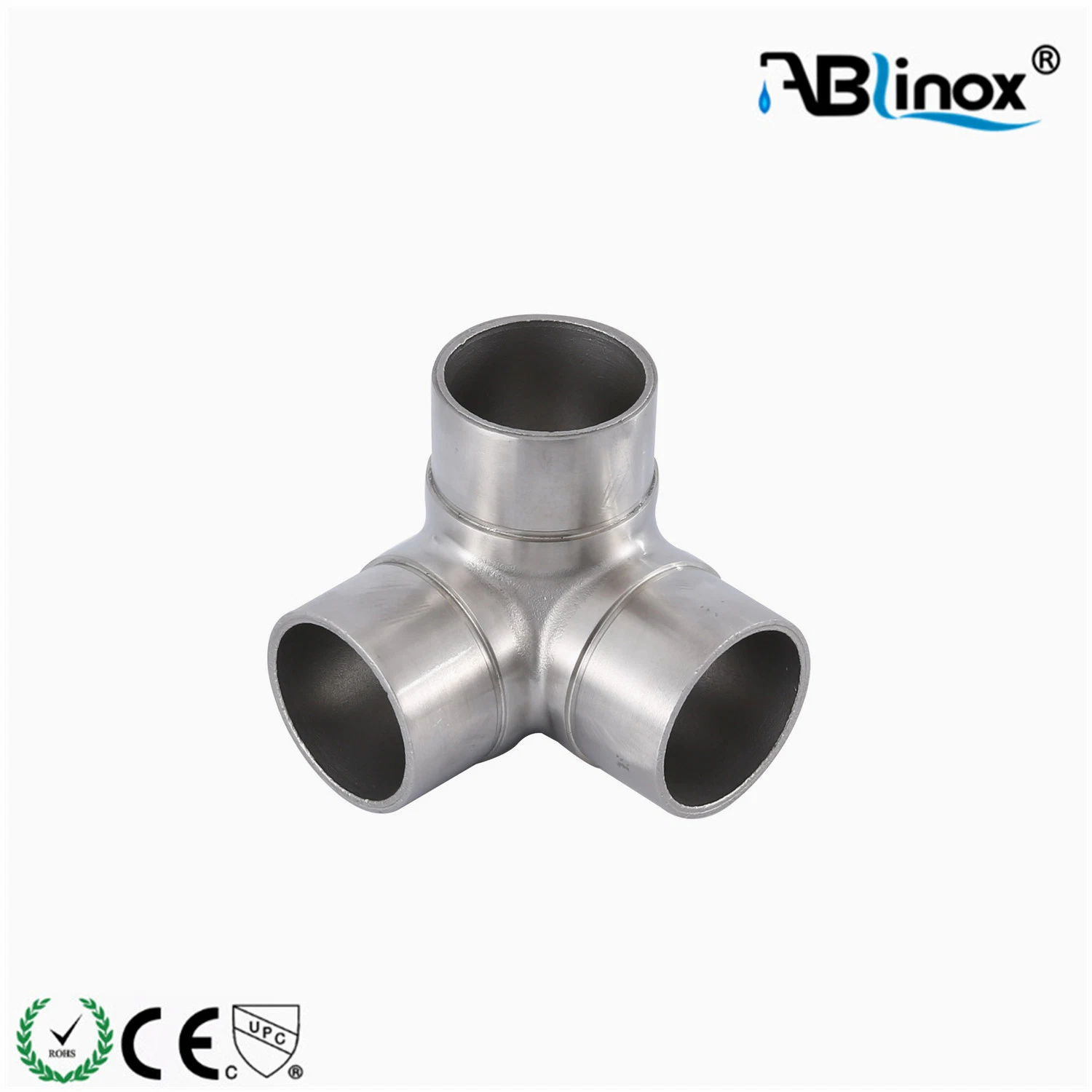 Fence Pole Hardware Accessory 304 Stainless Steel Handrail Fitting Tee