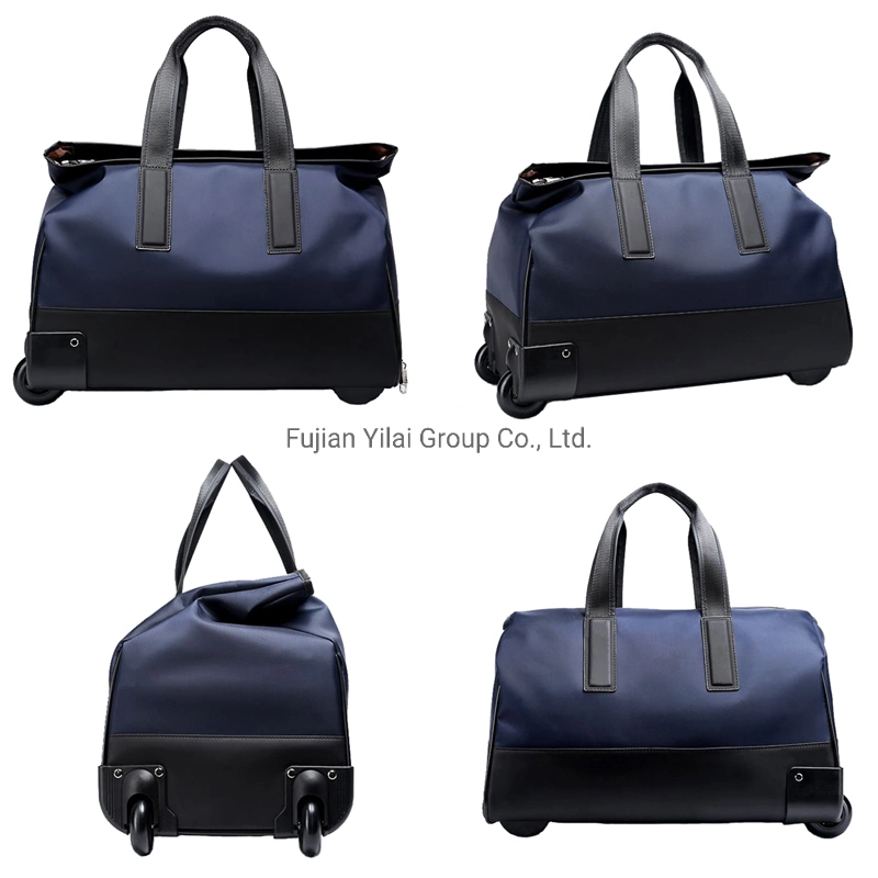 Travelling Bags Trolley Luggage Fashion Black Rolling Sports Yoga Travel Wheeled Duffle Bag for Men Women