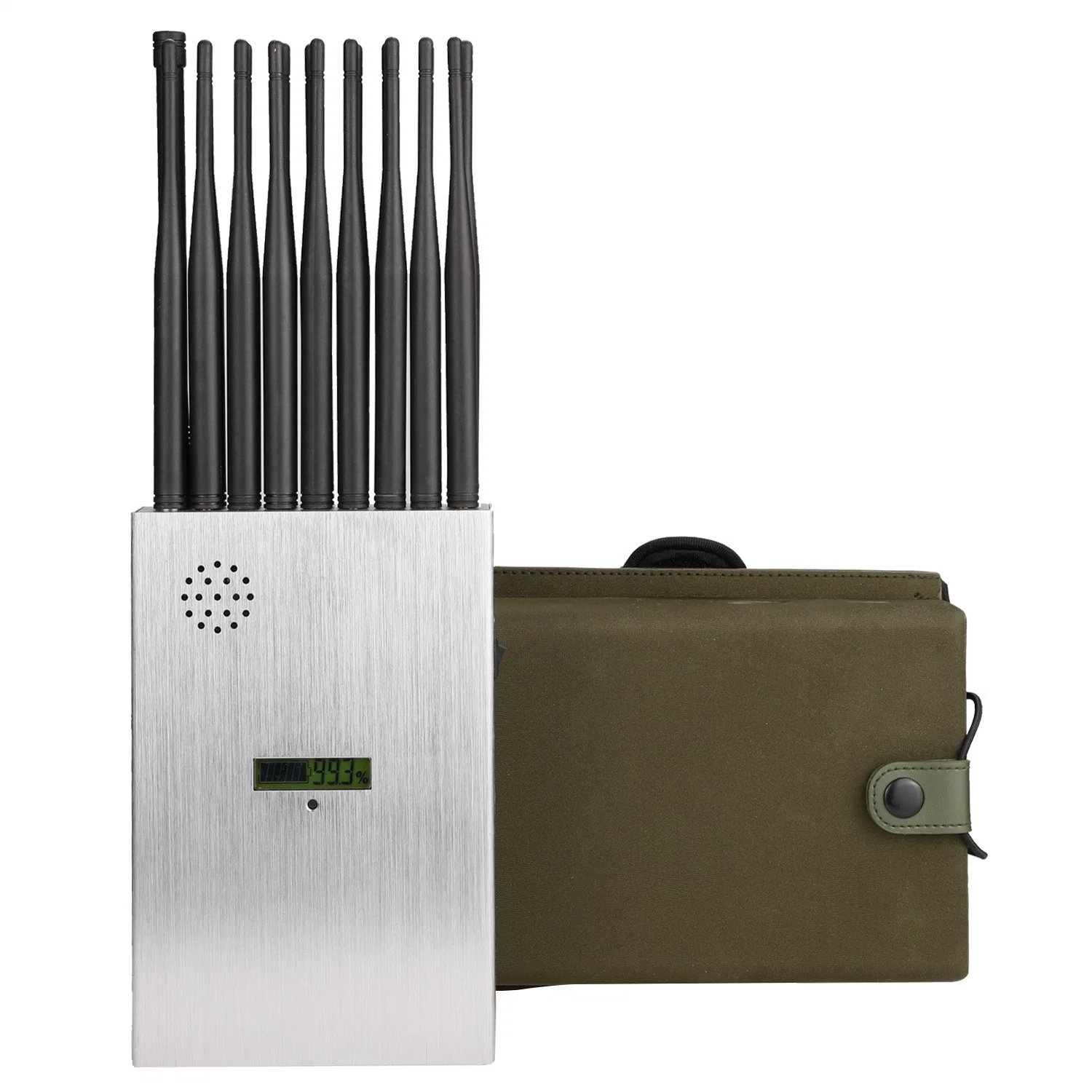 World First 18 Bands Portable 2g. 3G. 4G. 5G Jammer with LCD Display and Nylon Cover Signal Blocking up to 25m