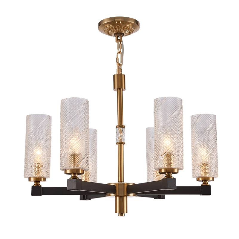 Nouveau style de conception moderne pendentif en verre Lumière &amp; éclairage concis Aq-40088-6