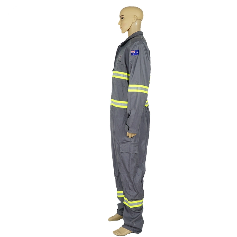 100% Cotton Flame Retardant Unisex Workwear Coverall for Industrial Protecting Use