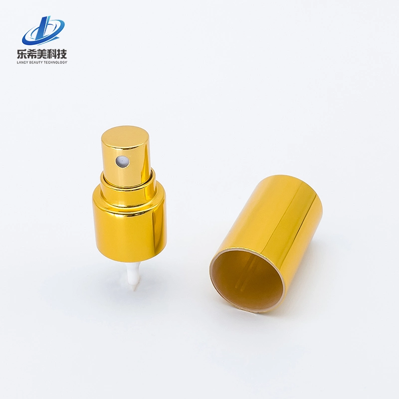 18/410 20/410 24/410 Aluminium Atomizer Pump Spray Perfume Spray Gold Color Cosmetic Packaging with Glass Bottle Plastic Bottle No Screw on Press on Bottleneck