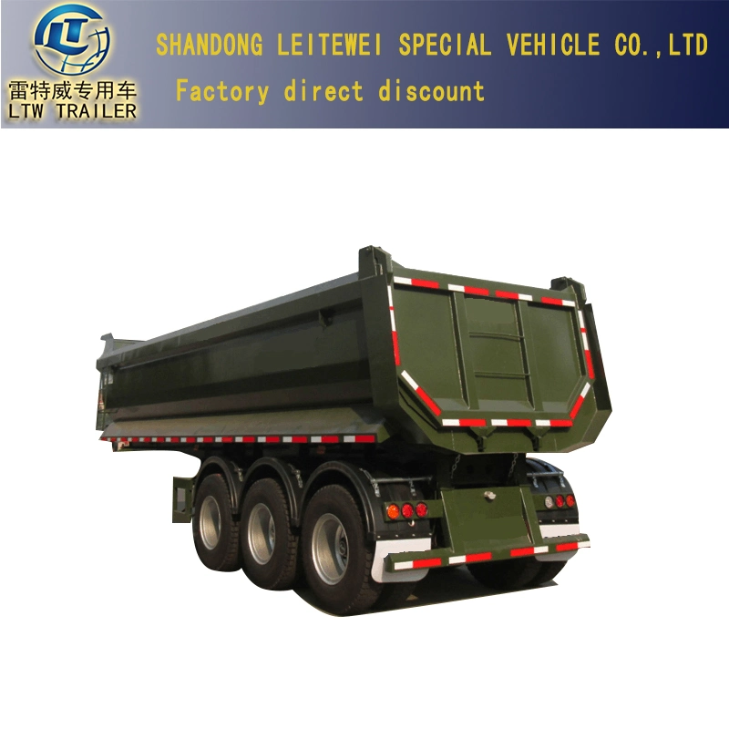 3 Axle 60 Ton Used and New Wholesale Farm Dump Trailer Rear Dump Tipper End Dump Trailer Roll off Dump Trailer