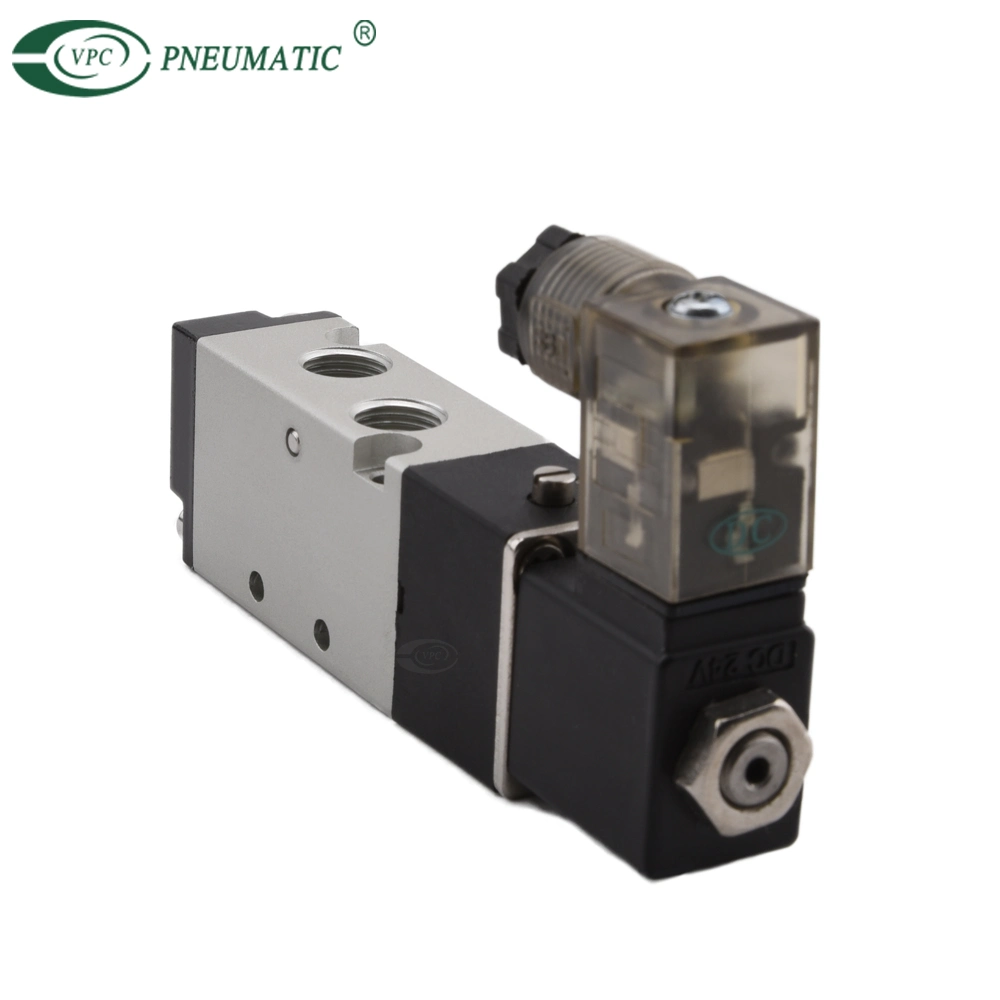 4V210-08 Airtac 5/2 Single Coil Aluminum Body Pneumatic Air Solenoid Valve