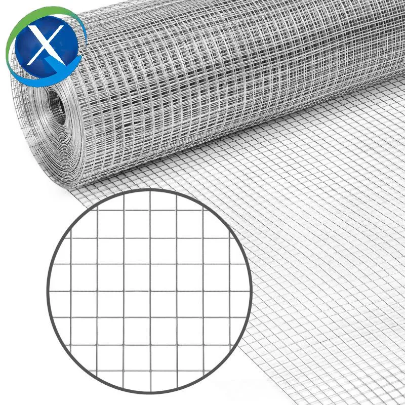 Acero galvanizado o acero inoxidable de 1/2 pulgadas de 4X50FT de malla cuadrada de rollo de alambre recubierto de PVC Gi malla de alambre de metal soldado