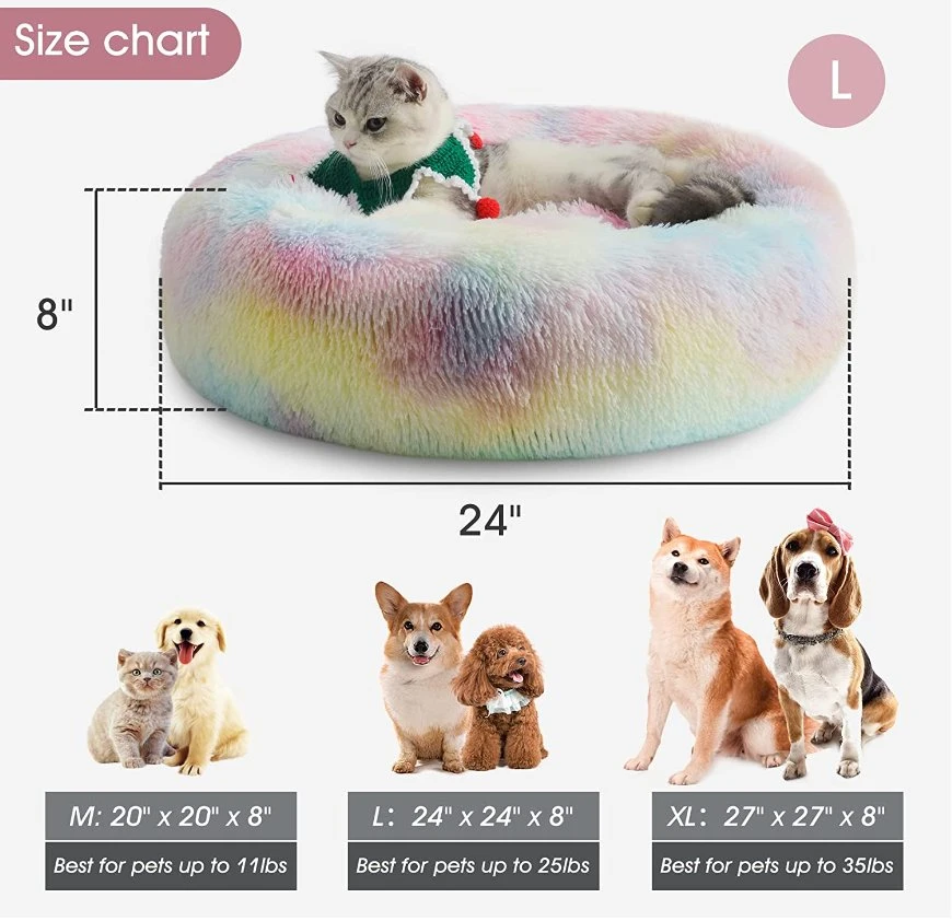 Wholesale/Supplier Anti-Anxiety Calming Washable Round Long Hair Kong Dog Bed