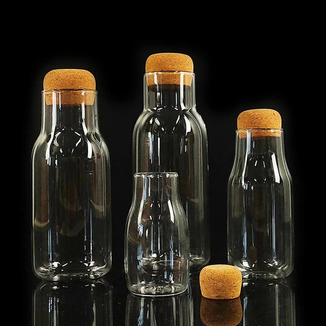 500ml Clear Getränke Fruchtsaft Eiswein Glas Flasche mit Cork