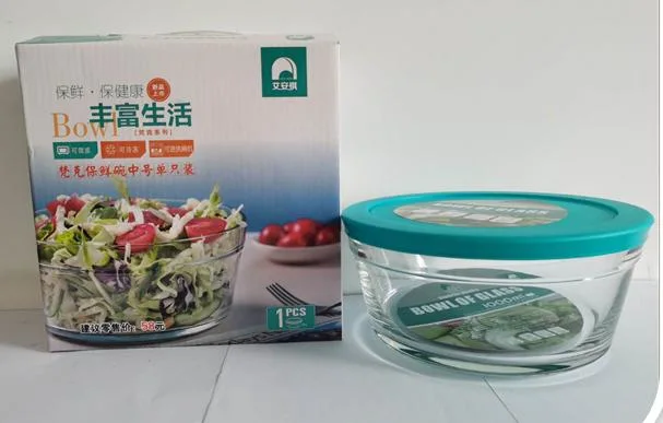 Vente en gros contenant à aliments en verre boîte à Bento en verre avec compartiment Ménagère Boîte à lunch contenant en verre, micro-ondes transparentes de qualité supérieure