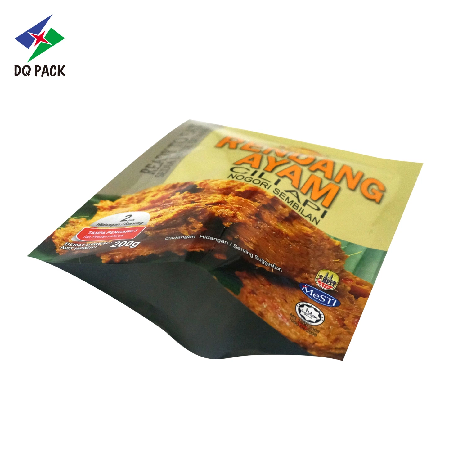 Dq Pack Spices Verpackung Beutel China Biologisch Abbaubar Drei Seite Versiegelt Tasche Kraftpapier Custom Printing