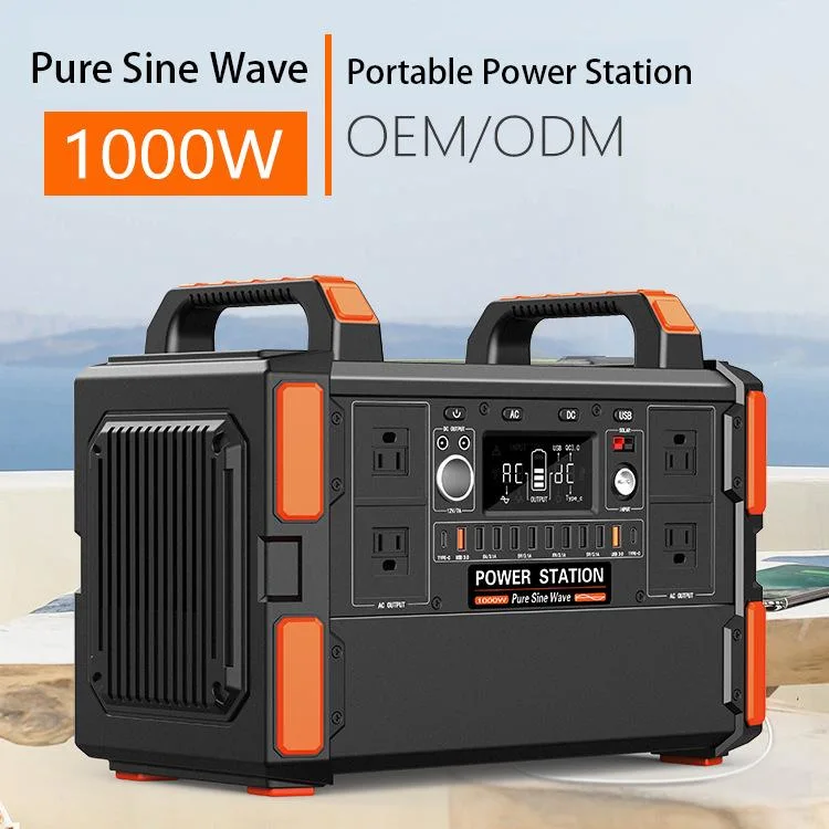 AC/DC/USB/Type C Fast Charging 2022 Portable Solar Power Station Energy Storage Battery 1000W