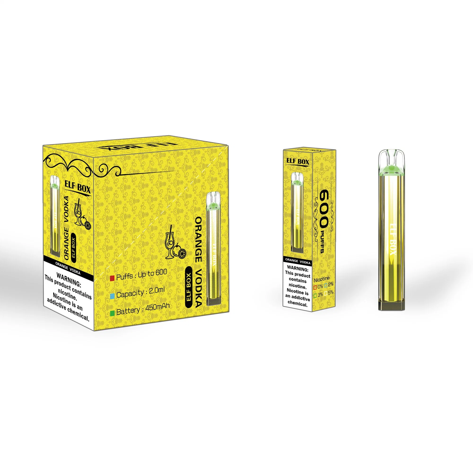 Doloda Hot Sale Crystal Elf Box 600 Puffs 2ml 450mAh Vape Bar