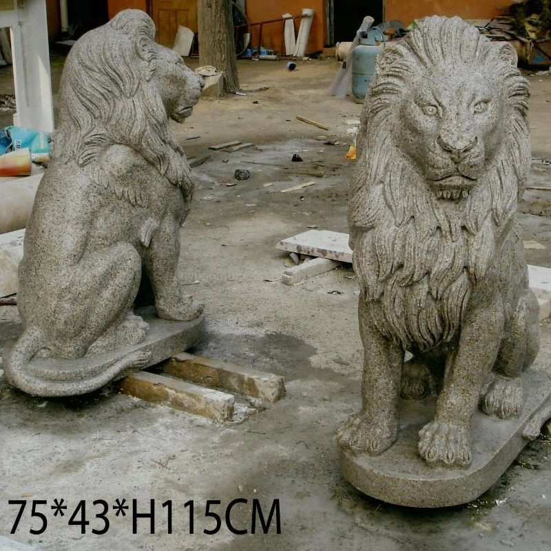 Natural Marble Stone Lion Sculpture for Garden Decoration with 20% off