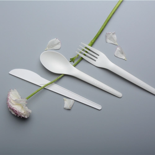 Personalizar el 100% ecológica mayorista desechables biodegradables Compostable PLA cubiertos.