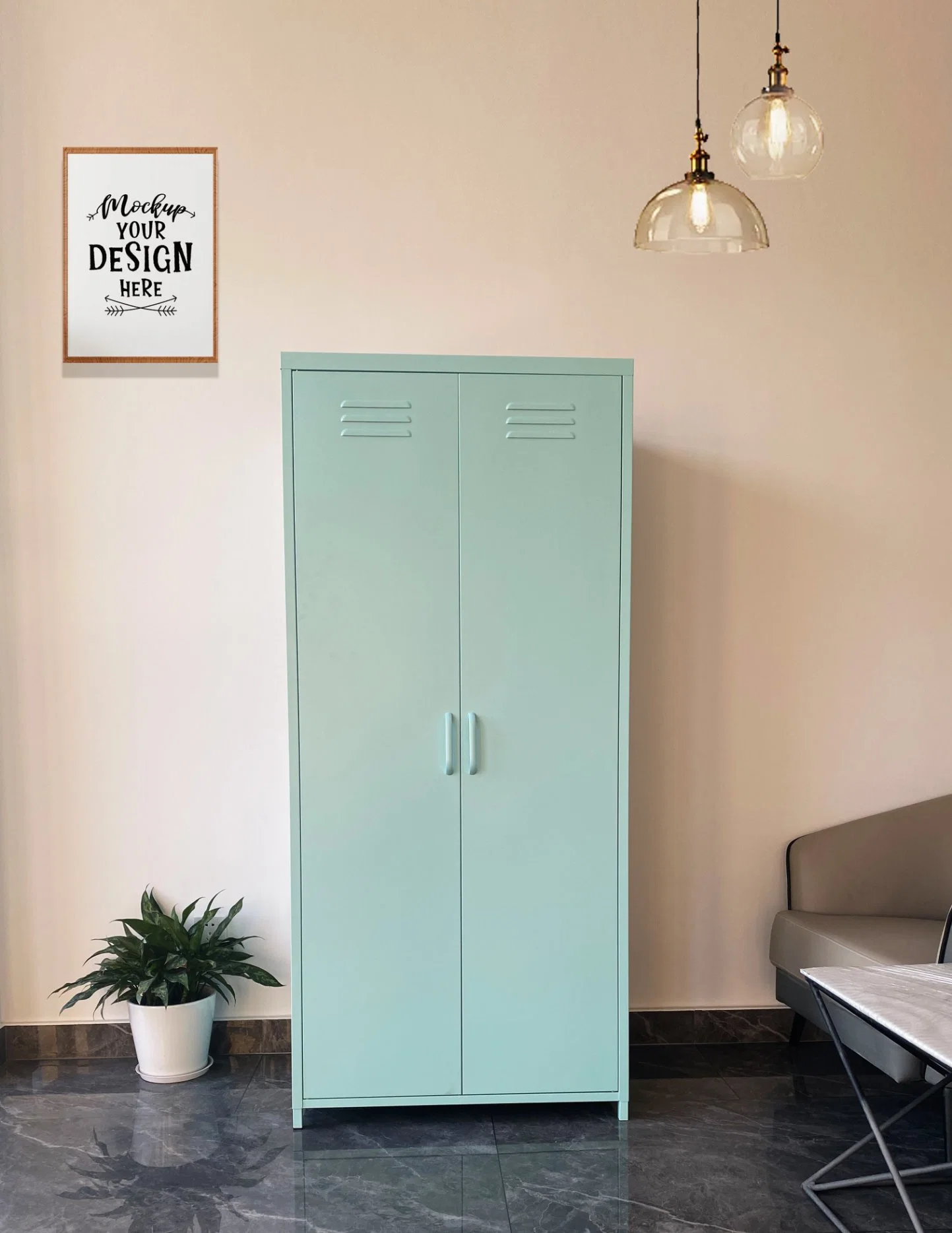 Spacious and Secure Metal Locker for Valuable Items at Home and Office