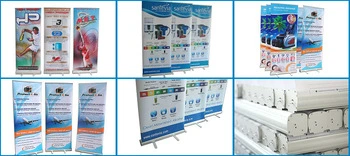 El equipo de la feria comercial de Banner Roll up display Stand