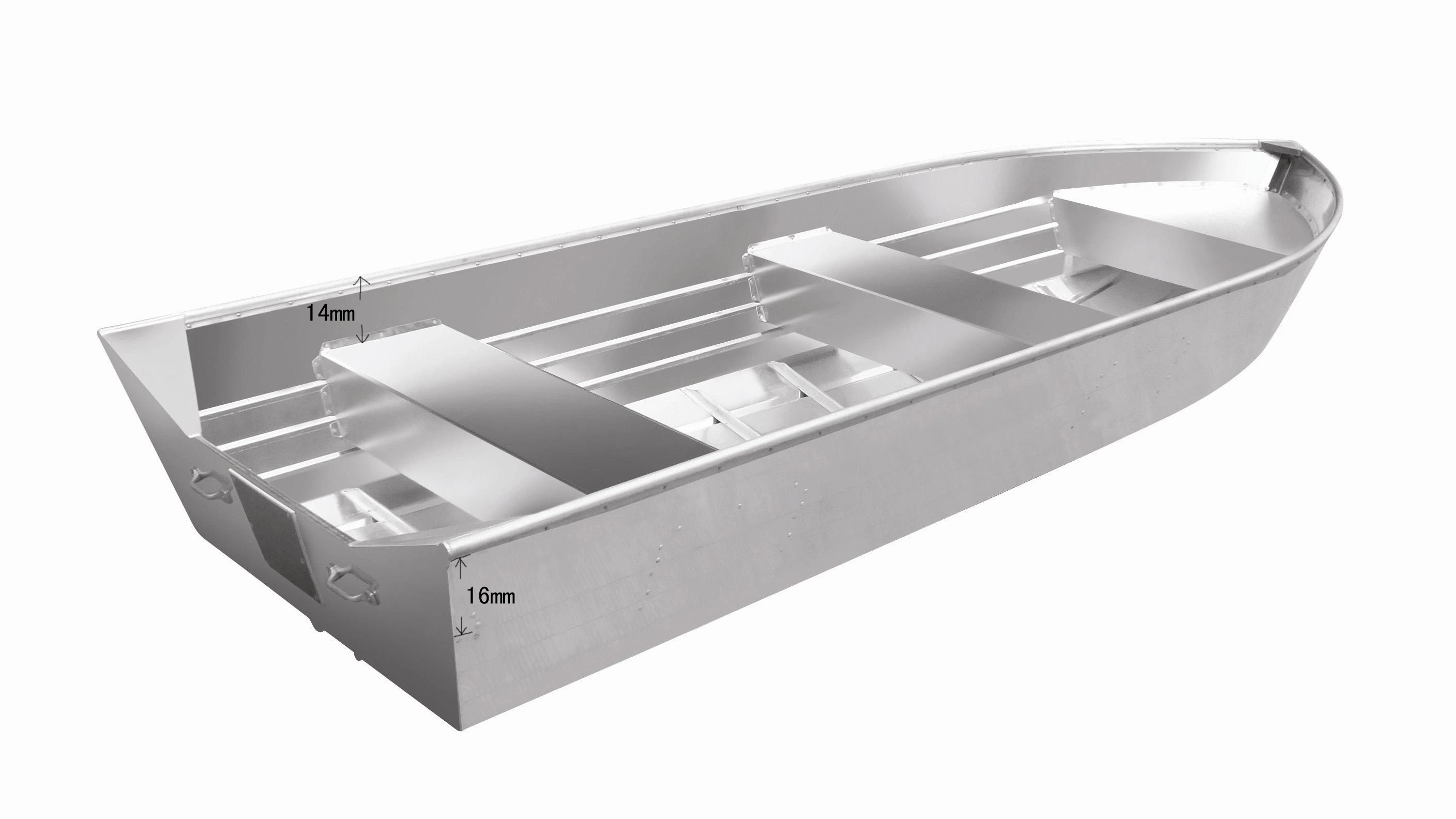 El espesor de 1,2 mm de fondo V bote de aluminio para la pesca