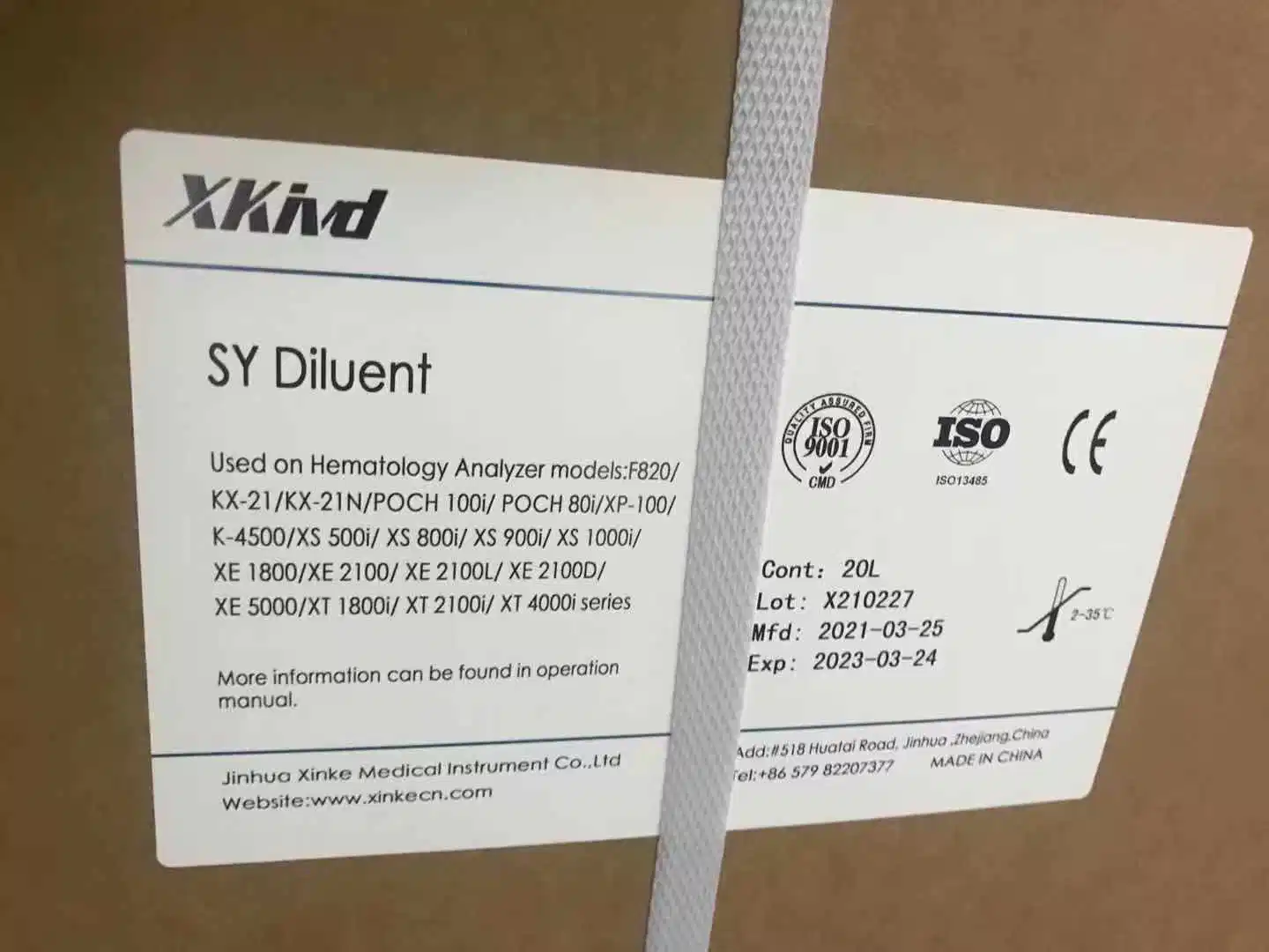 Xkivd Lyse and Cell Clean para Sysmex KX-21 XP-300 Poch-100i Analizador de Hematología