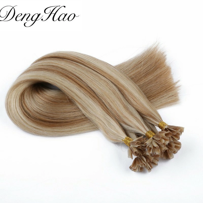 Denghao Hair Extension Vorgebundenes indisches U-Tip Virgin Human Hair