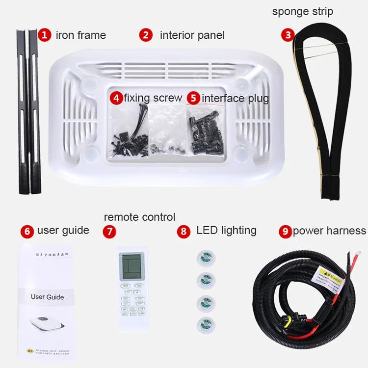 Truck Rooftop Battery Air Conditioning Systems 12 Volt 24V DC Conditioner Bus Electr for RV Car