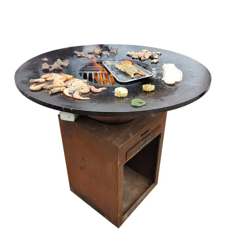 Corten Steel Outdoor Camping Grill Tragbarer Grill