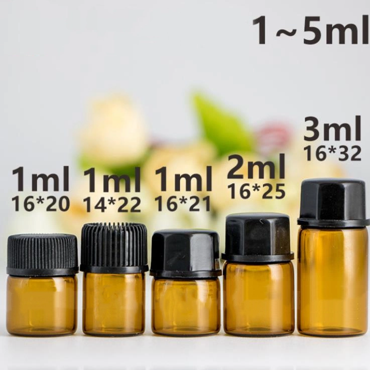 Empty 1ml 2ml 3ml Amber Perfume Separate Bottle Trail Vail Cosmetic Packaging Glass Bottle