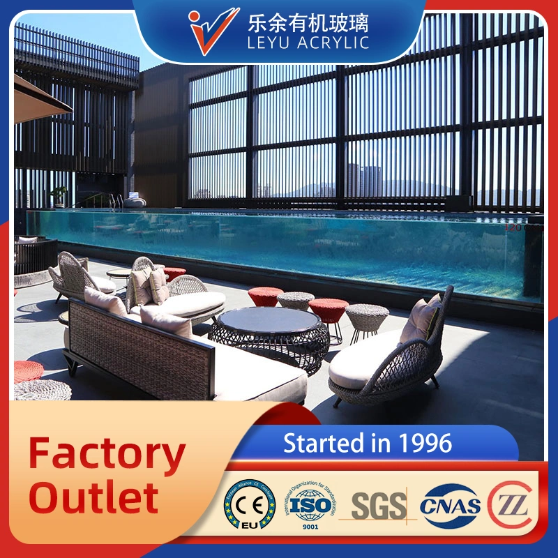 One Time Cast Flat Transparent Panels for Outdoor Swimming Acrylic Glass Pool