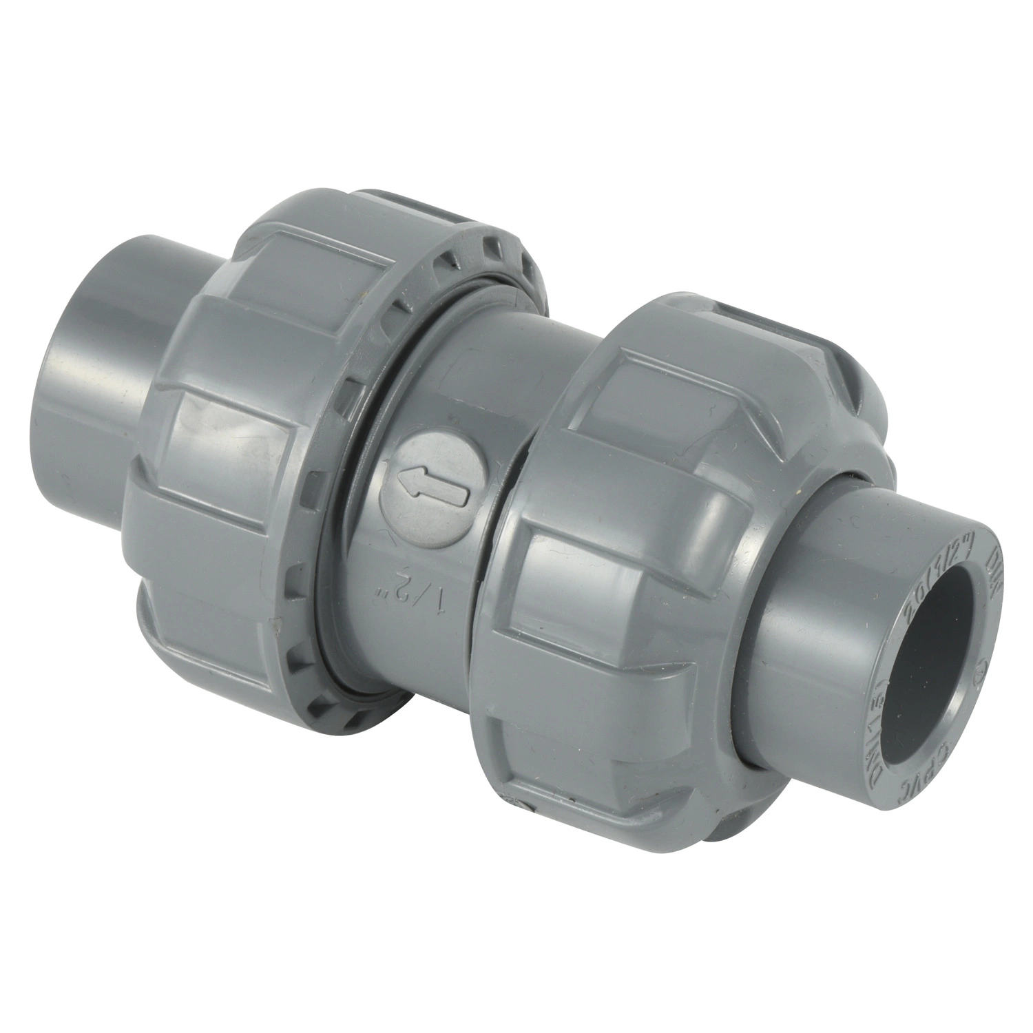 China DIN/ANSI/JIS Unique Design CPVC Plastic Double Union Check Valve