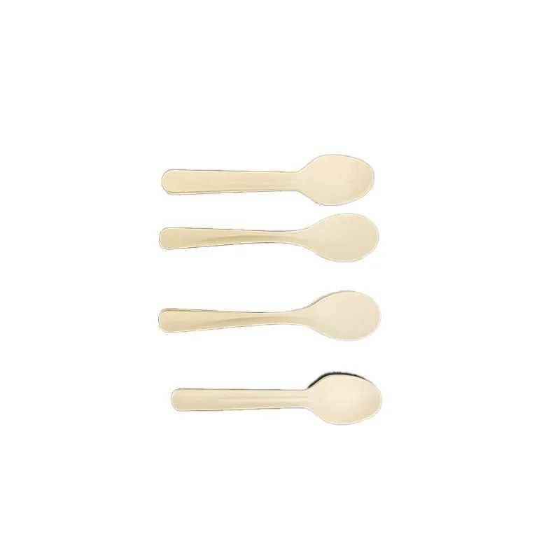 Compostable Natural Paper Spoon Cutlery Utensil Sets Biodegradable Disposable