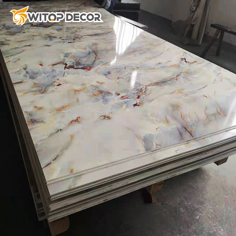 Waterproof UV Film PVC Marble Sheet PVC Marble Sheet for Wall