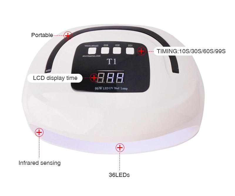 Lâmpada LED UV de 72 W para prego 36 para todos Géis POLIMENTO com Sensor e Auto Sensor 99/60/30/10s Temporizador durante Manicure unha secador