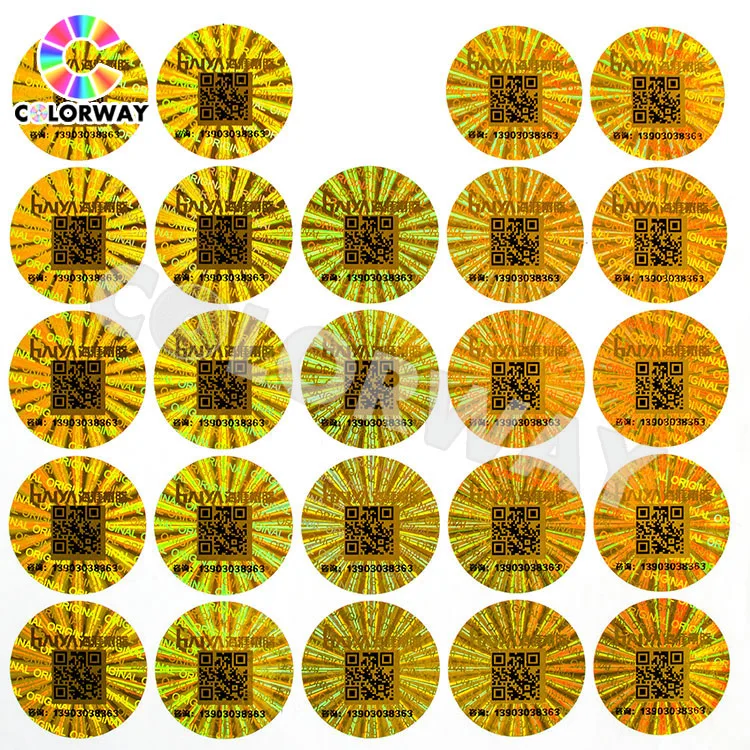 Professional Designed Scratch off Labels Custom Made Hologram Sticker