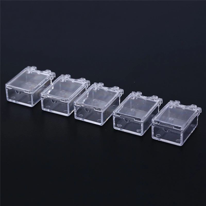Square Storage Cube Small Candy Box, Clear Acrylic Shelf Storage Container with Lid