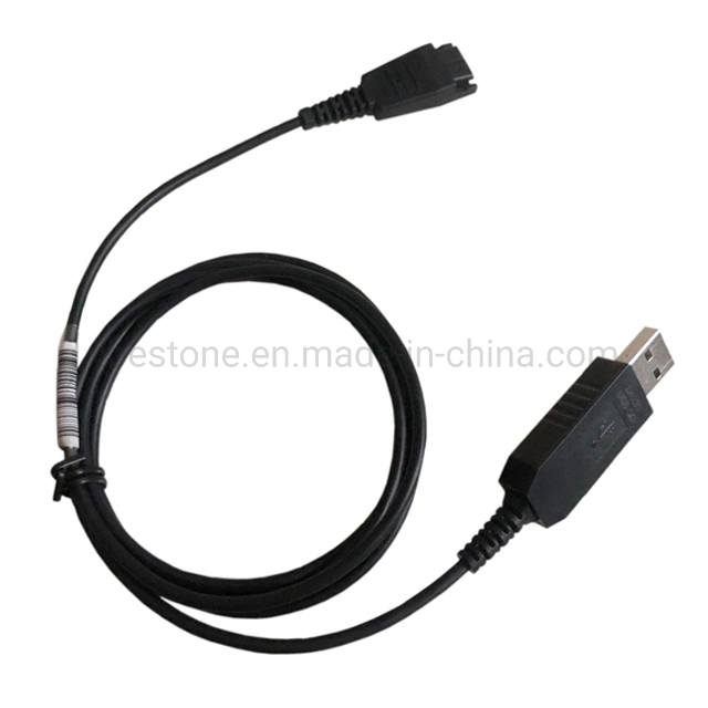 Da95 USB Qd Communication Cable Compatible with Plantronics Qd Corded VoIP Call Center Telephone Headset