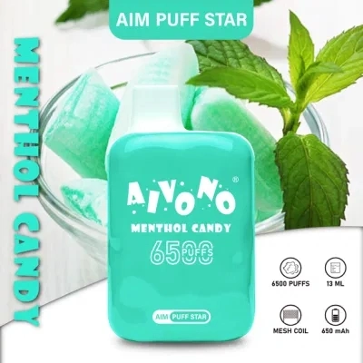 Lápiz mini VAPE desechable Aivono AIM Puff Star 6500 Puffs 400 mAh batería recargable sabores de frutas Ecig