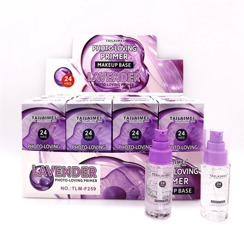 Tailaimei Custom Logo Lavender Photo-Loving Private Label Primer Makeup Base Refreshing Smooth Face Skincare Makeup Primer