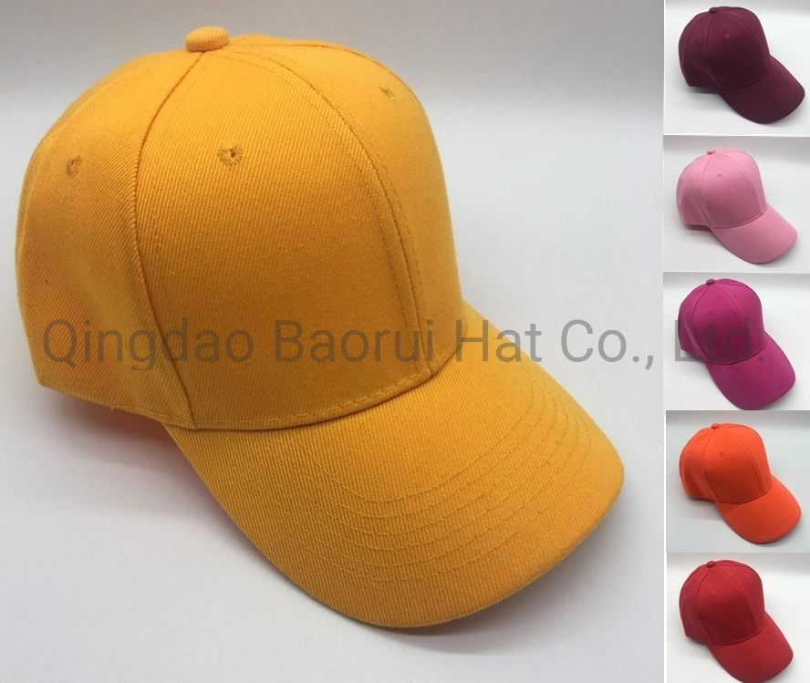 Promotional acrylic Blank Baseball Caps for Round Head Embroidery