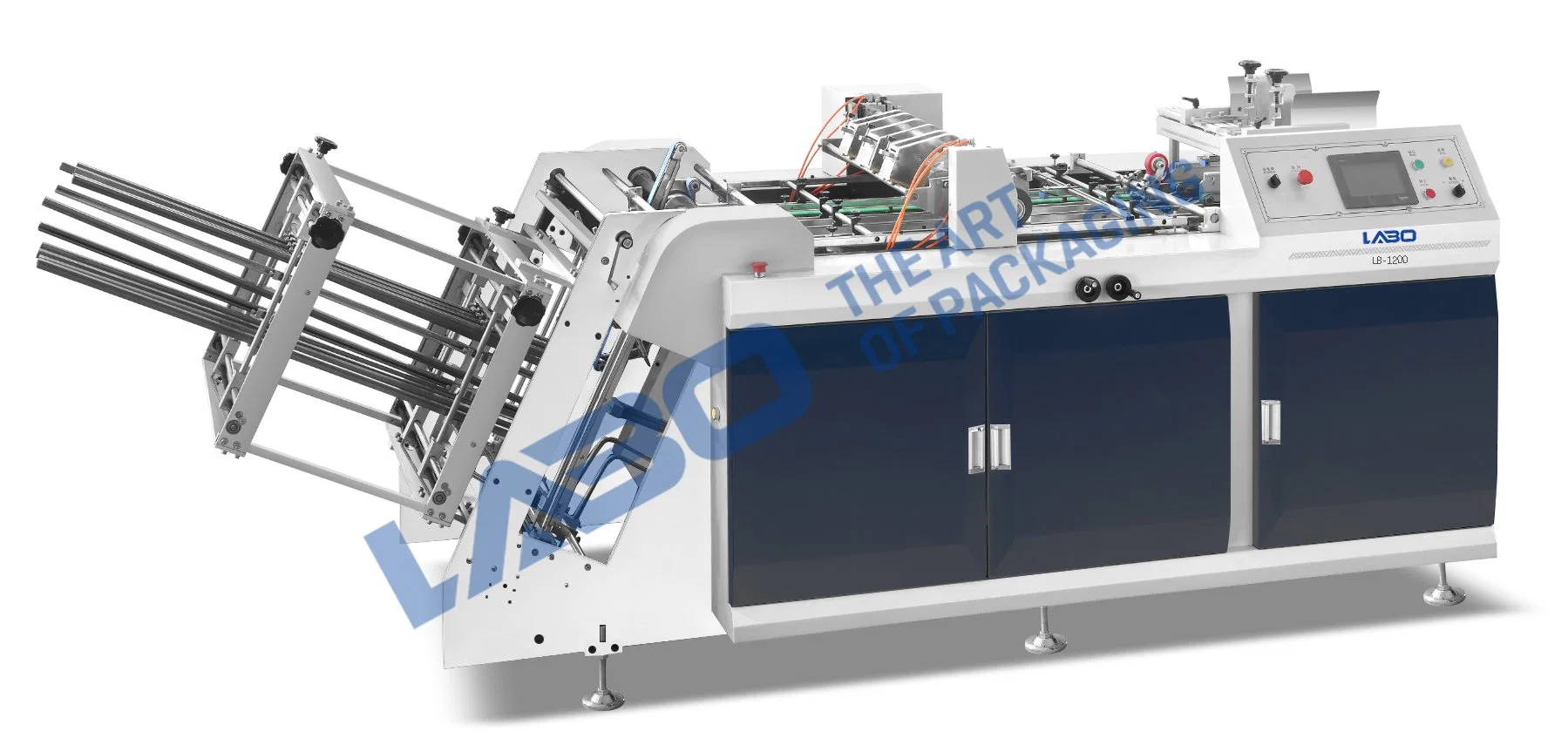 Paper Food Container Box Making Forming Machine with Auto Gluing Auto Counting