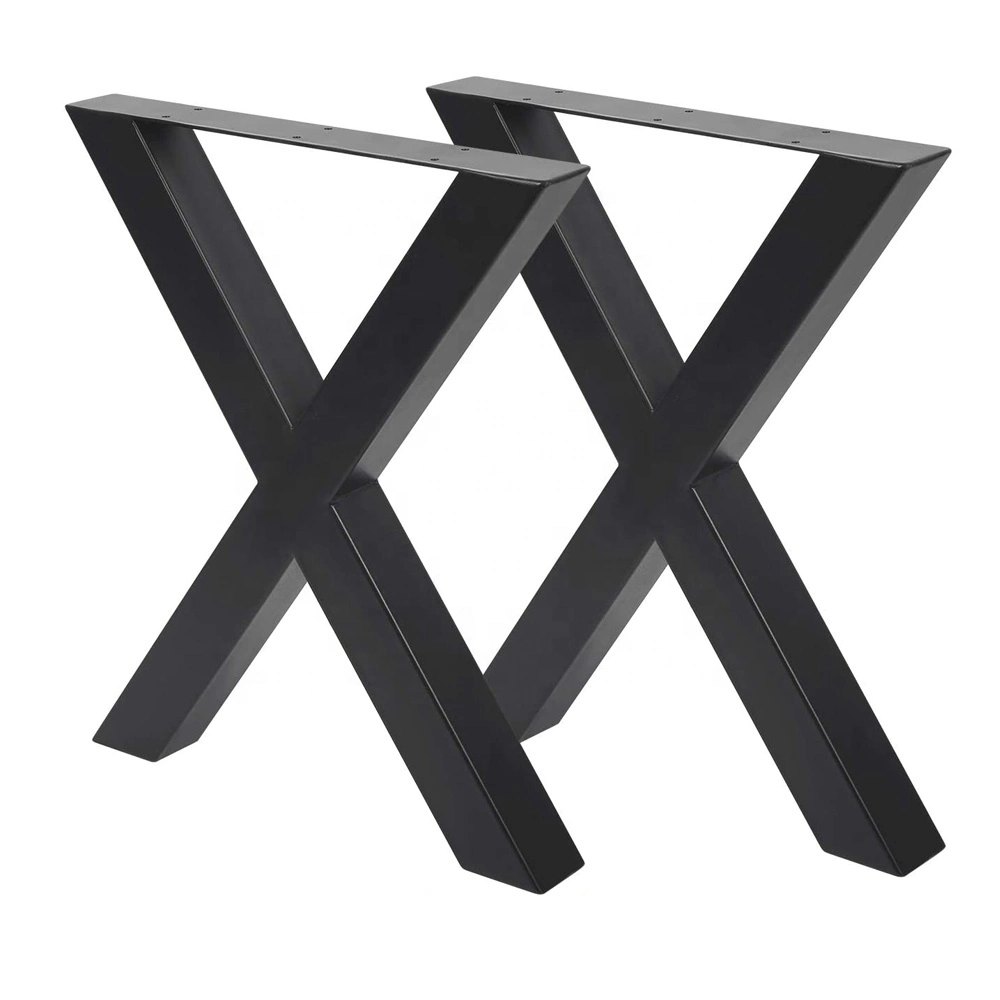 X-shape trestles Metal Dining Coffee Table legs Office Мебельные ножки Чугунные деревянные скамьи для наружной установки стойки с защитой от ржавчины, черные Для консольного стола DIY Parks Feet