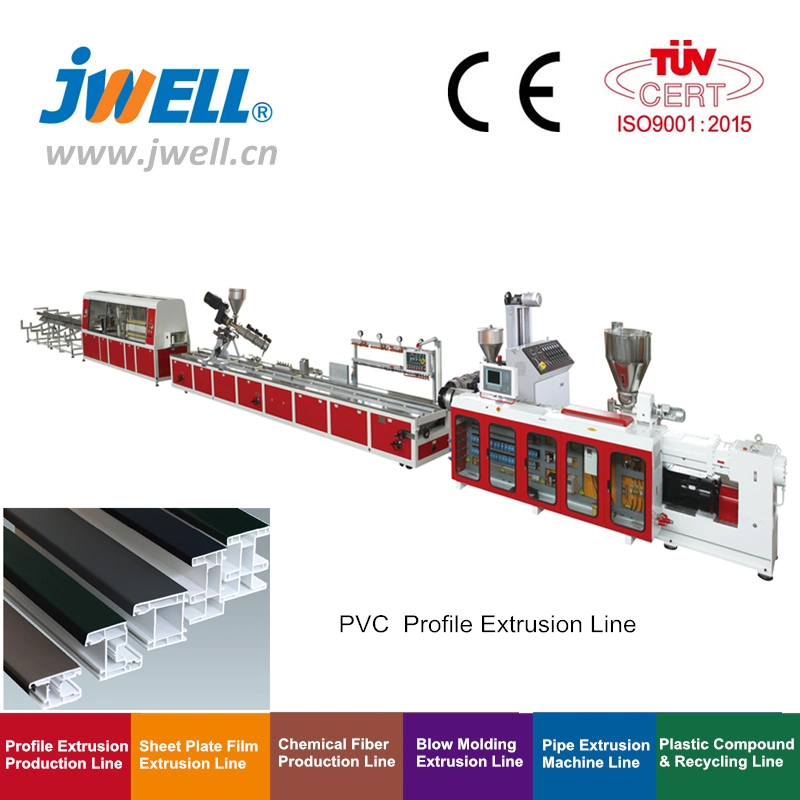 Jwell China UPVC/PVC WPC Wood Plastic Window/Door Profile Machine Extrusion