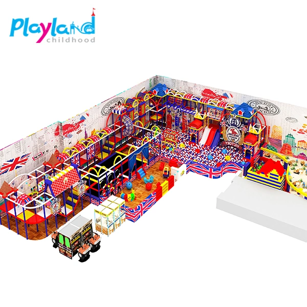 Hot Selling Large Scale Indoor Playground with Multi-Functional Rides for Children's Combined Playground